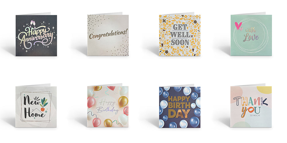 Assorted Braille Greeting Cards - Pack of 8